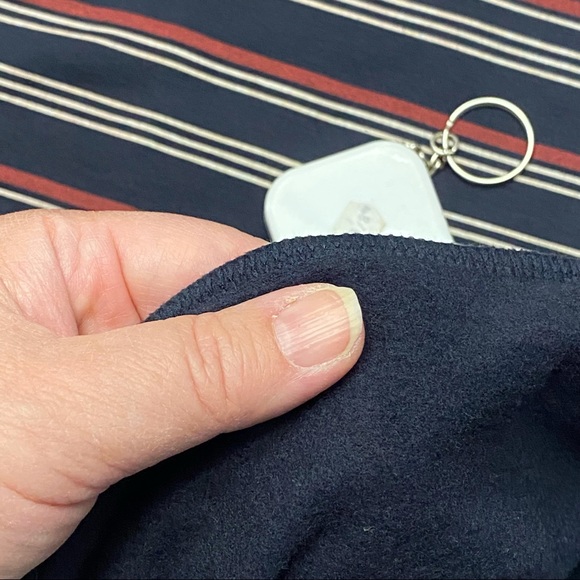 Joe’s Jeans Ribbed Trim Crew Neck Sweatshirt Navy Striped Size Small - Picture 8 of 8